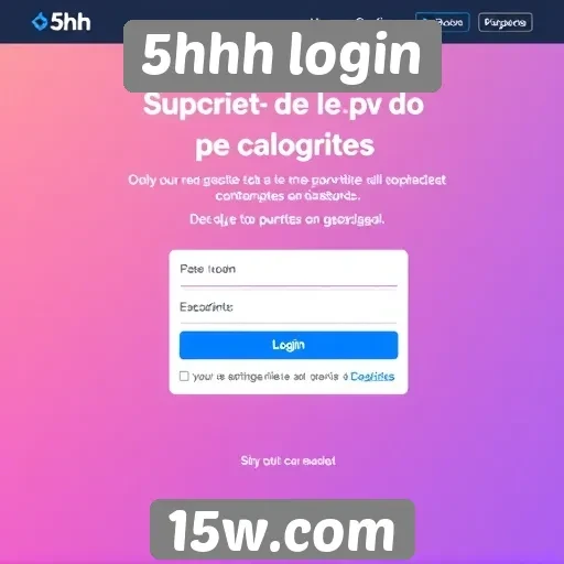 Cadastro simplificado no site 5hhh login